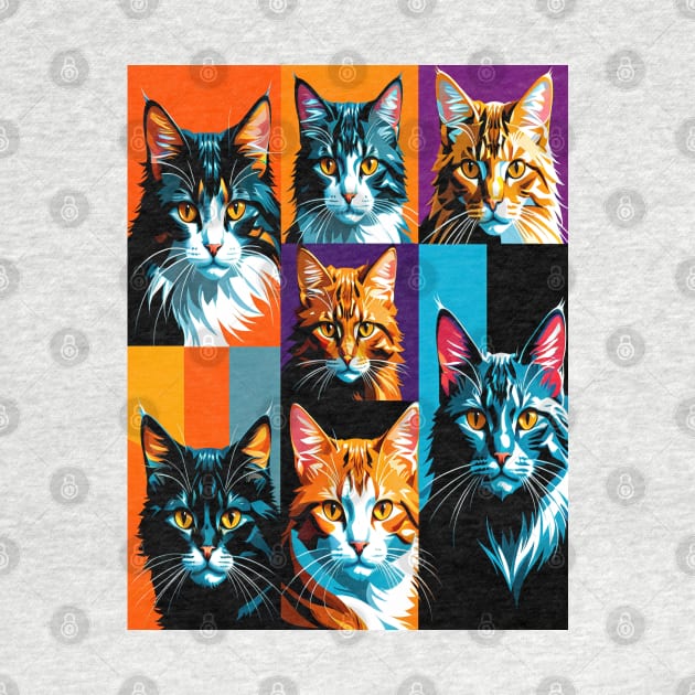 Pop Art Cat Portraits by Banyu_Urip